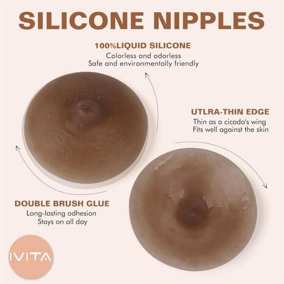 Simulation Silicone Fake Nipple Sunken Prosthetic Nipple Paste Self-adhesive 6 - Picture 2 of 4